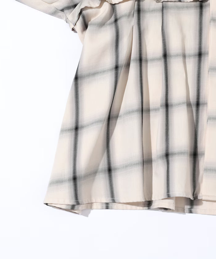 Ombre Check Flare Yoke Shirt / 5-Minute Sleeve Check Shirt