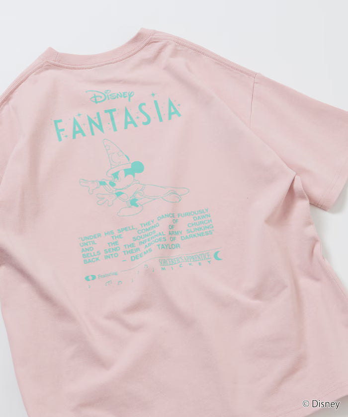 DISNEY/Mickey Mouse 'Fantasia'/Back Print Crew Neck T-Shirt [Limited Edition]