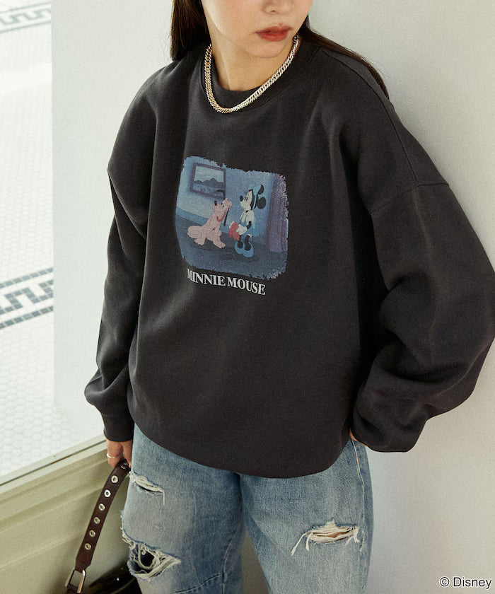 Minnie Mouse/ミニーマウス/Photo Print Crew Neck Sweat Limited Edition