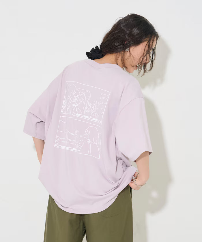tombonia/Tombonia Back Print Crew Neck T-Shirt/Boy Meets Girl