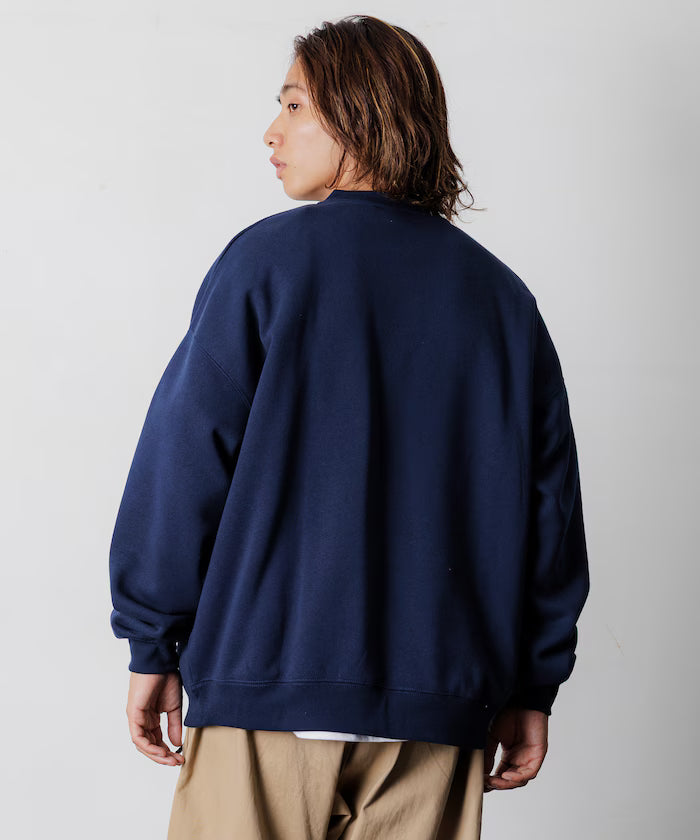 Big Silhouette Henley Neck Sweat Pullover [Limited Edition]