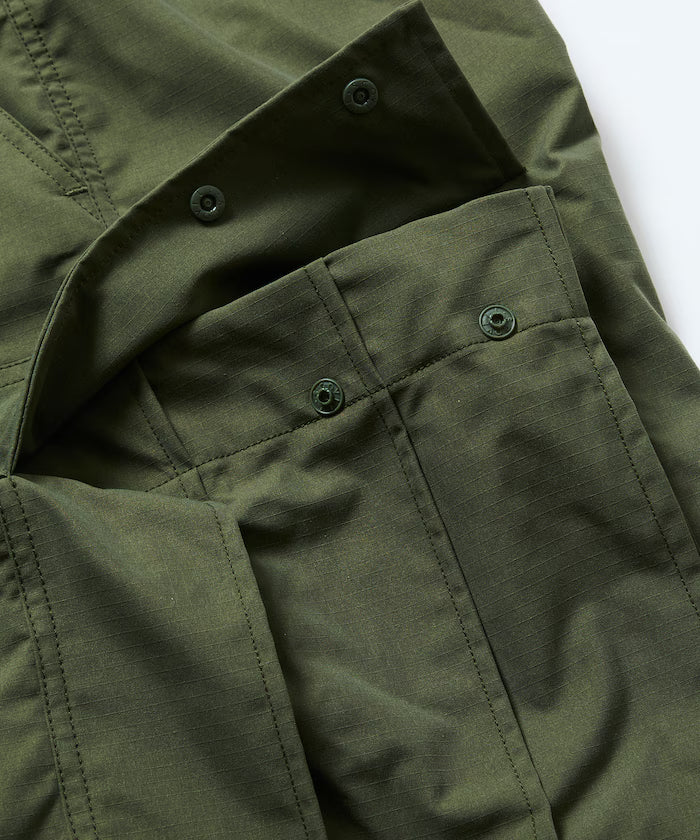 Quick Dry Fabric Wide Silhouette Poly Rip Cross Short Cargo Pants/UV Cut/Quick Dry 【Limited Release】