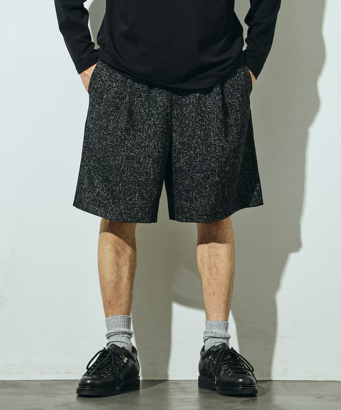 Summer Tweed Easy Wide Shorts / Compatible with Setup - Black