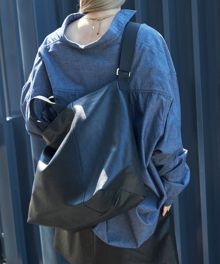 2WAY Leather Messenger Bag / 2WAY Leather Messenger Bag / Cowhide / Water-repellent leather