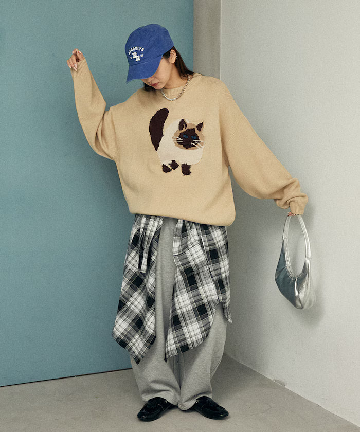 Various Cat Design Knit Limited Edition