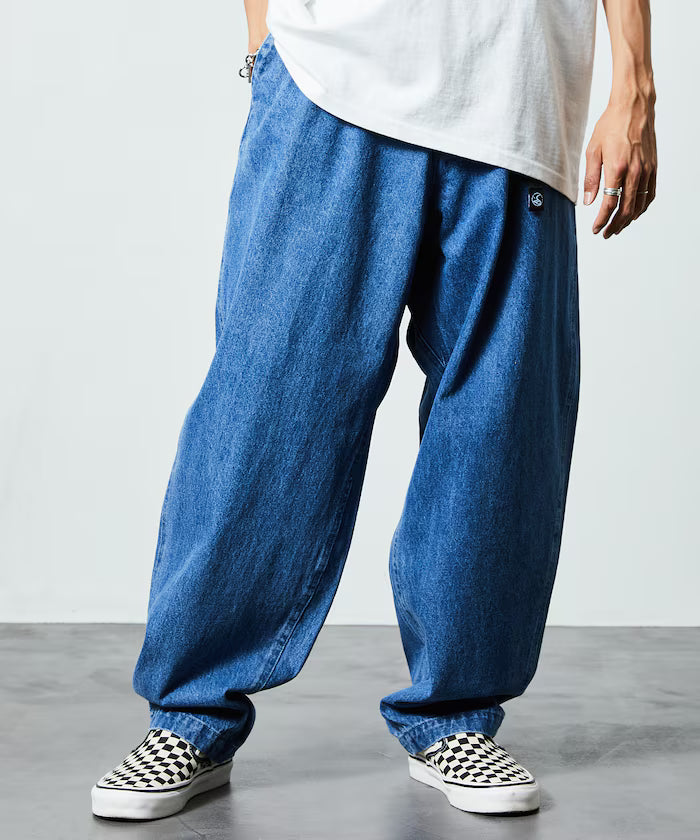 FREAK'S STORE OUTDOORS/Wide Silhouette Climbing Pants/Denim/Chino【Limited Edition】 - Light Indigo