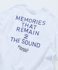 Big silhouette one-point embroidery back print hem code pocket T-shirt [Limited Edition] - White