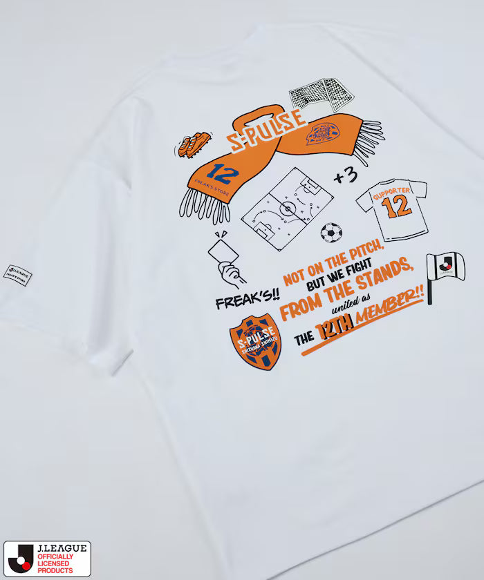 [Sales start on May 15 at 12:00] J.LEAGUE × FREAK'S STORE Special Order SUPPORTERS SHORT SLEEVE TEE [Shimizu S-Pulse] - White
