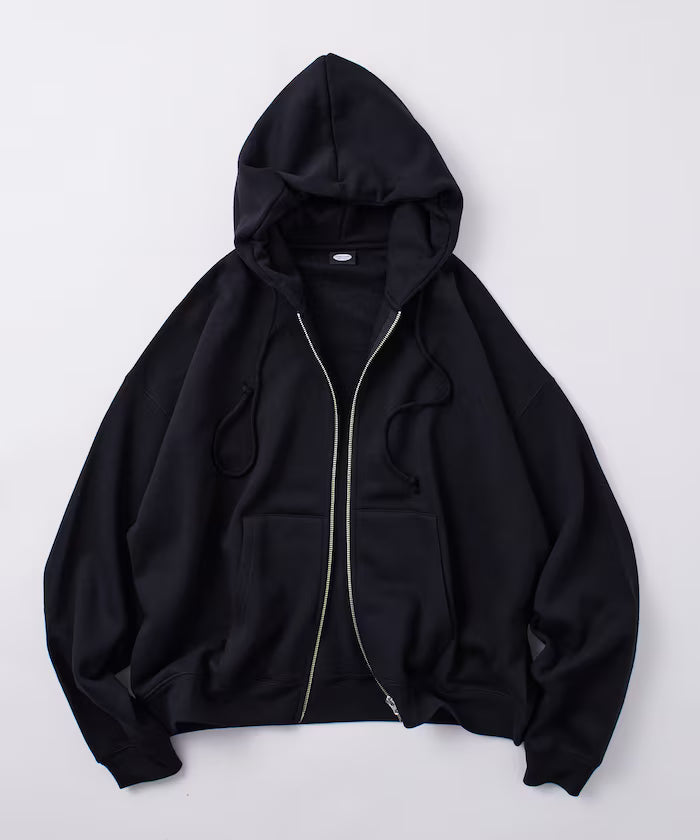 Relaxed Fit Zip-Up Hoodie 【Limited Edition】 - Black