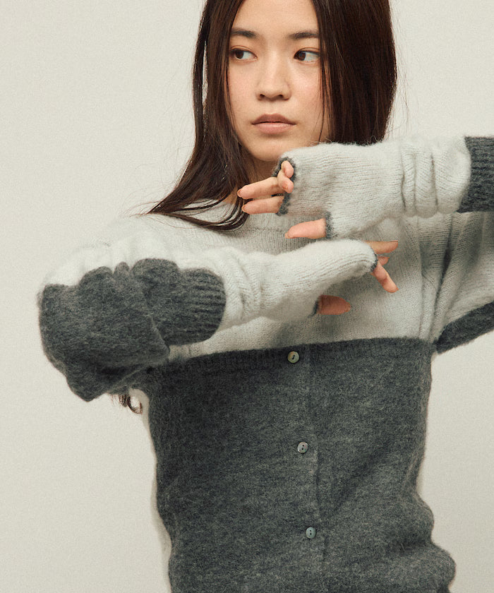Alpaca Blend Bicolor Knit Gloves