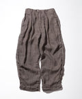 French Linen Tweed 1 Tuck Trousers - beige