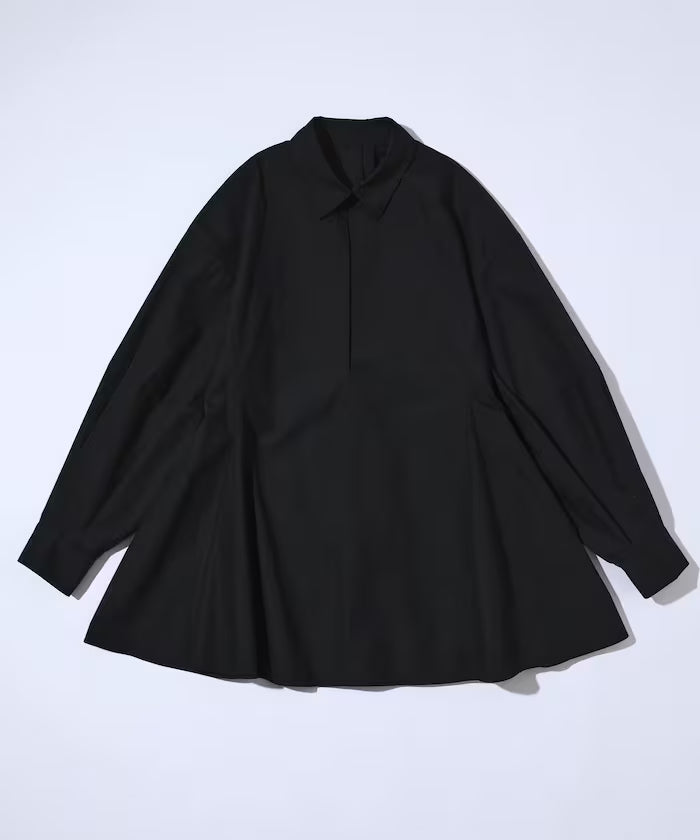 Flare Silhouette Skipper Balloon Sleeve Shirt