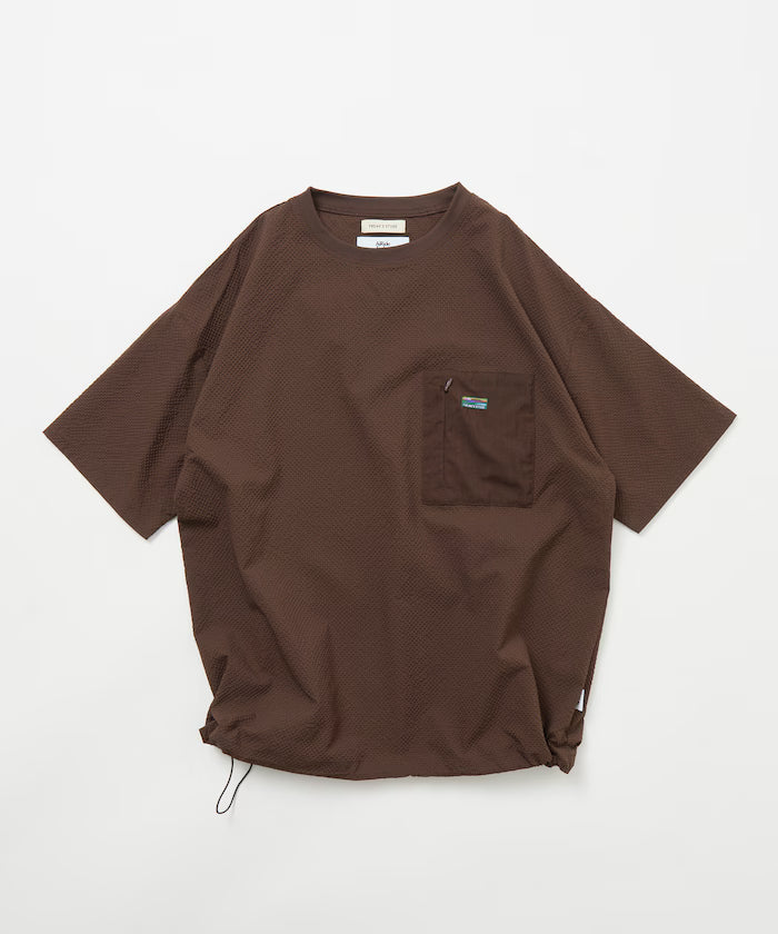 Limited release AiRide Air Ride Relax Fit Mult-material Pocket Seersucker Pullover Top Quick-drying UV Protection