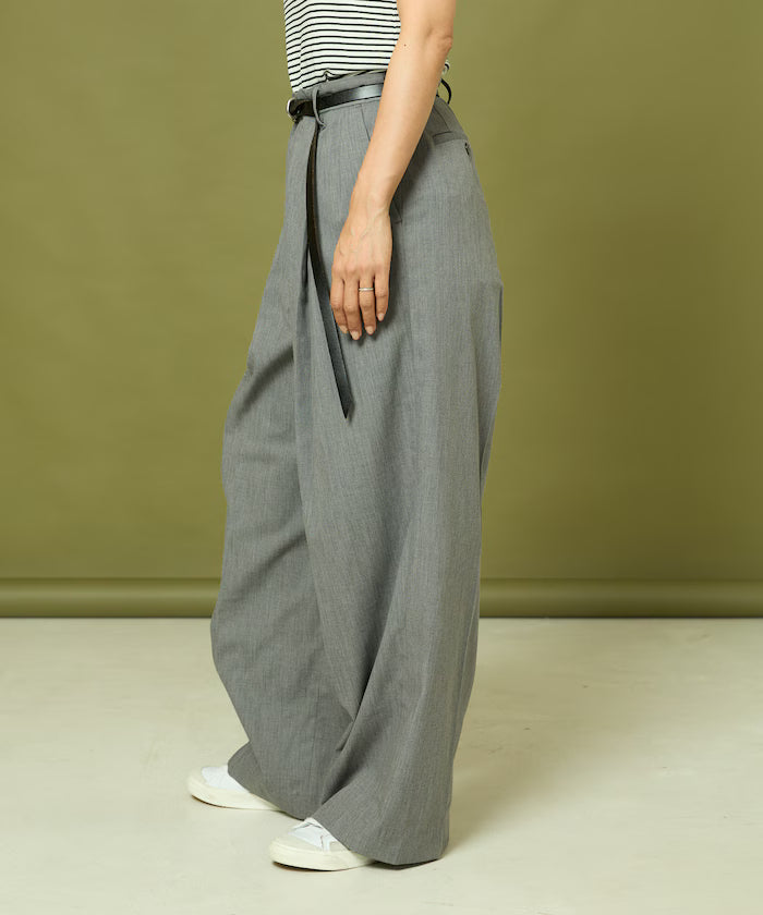 Tuck Wide Slacks Pants