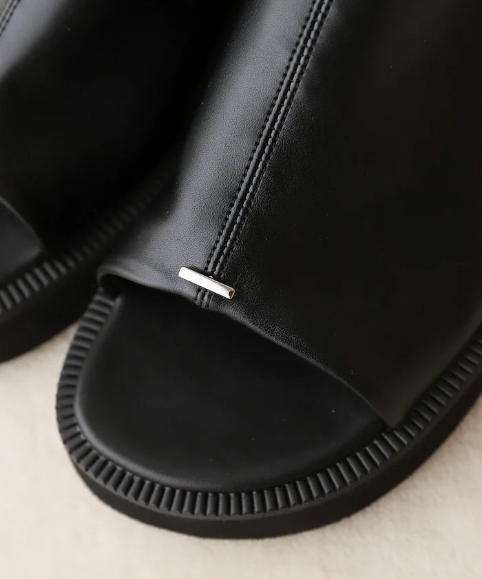 Point Silver Covered Sandals