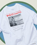 DISNEY/Mickey Mouse/Monochrome Back Print Crew Neck T-Shirt/Scene [Limited Edition] - White