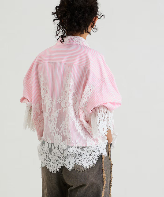 Lace Docking Stripe Shirt