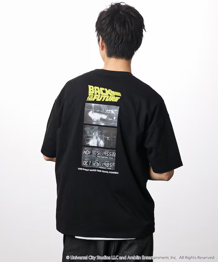 [BACK TO THE FUTURE] Limited Edition Big Silhouette Back Print Crew Neck T-Shirt [Limited Release]
