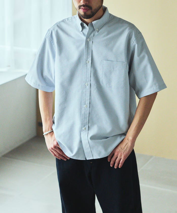 AIRDRY HIGH TECHYARN high-performance material oxford button-down shirt short sleeve moisture-wicking quick-dry