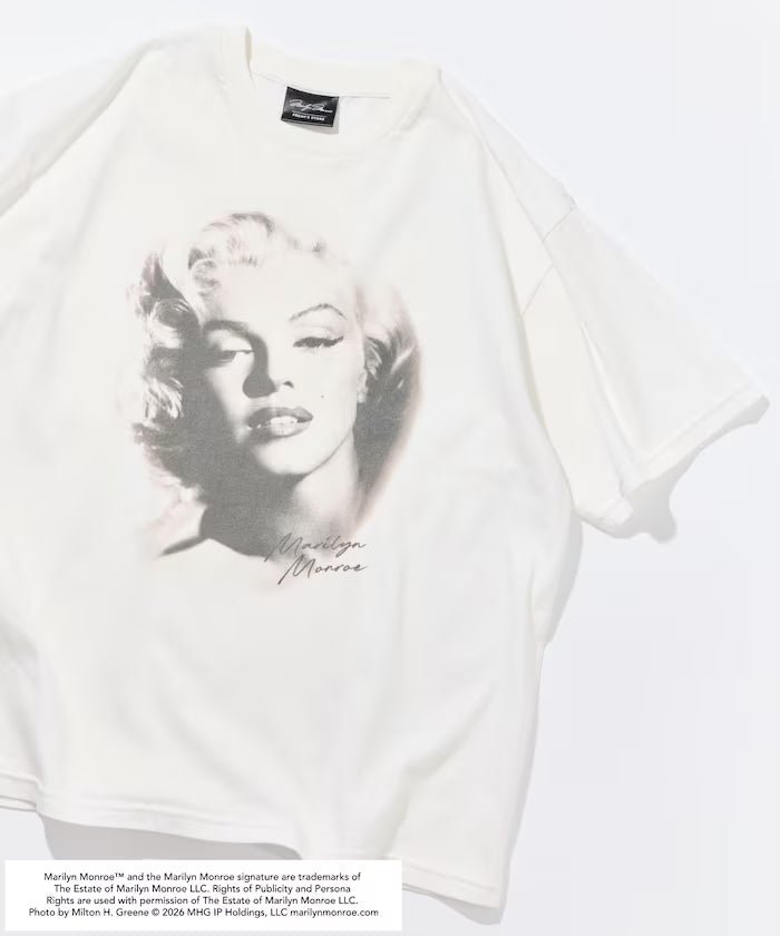 Marilyn Monroe Face Crack Photo T-Shirt - White