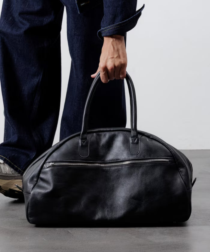 Big Leather Boston bag / Leather Boston Bag / Cowhide / Water-repellent Leather