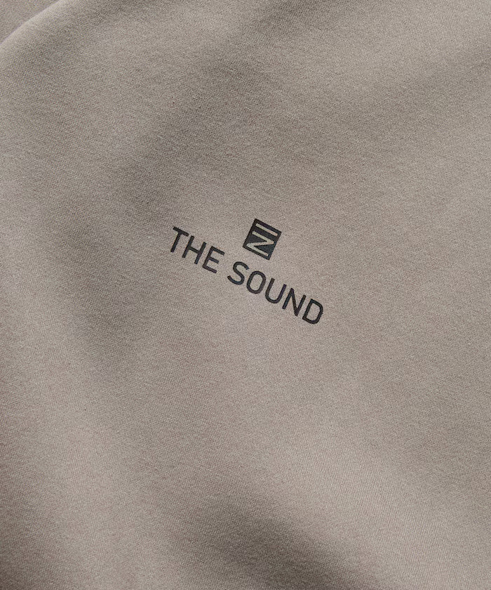 Big silhouette one-point embroidery back print hem code crew neck sweatshirt 【limited edition】
