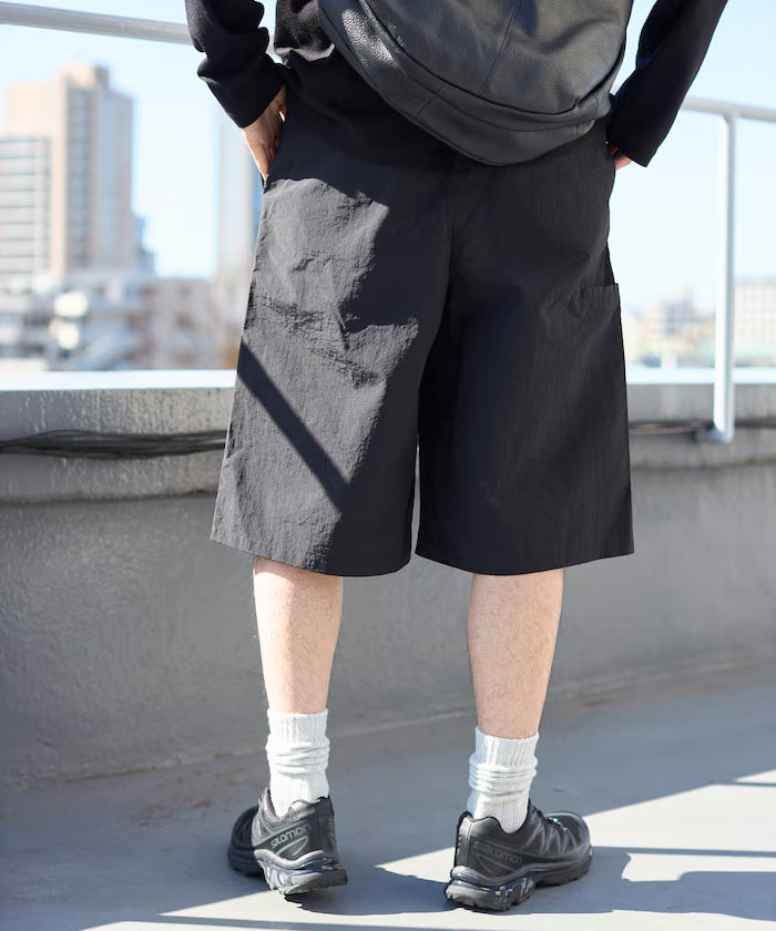 Nylon Sleek Water Length Baggy Shorts
