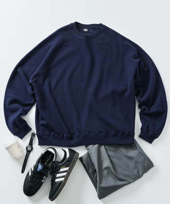 12oz Heavyweight Big Silhouette Raglan Sleeve Crew Neck Sweatshirt 【Limited Edition】