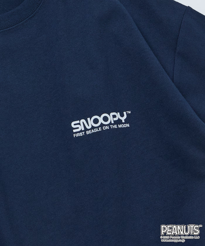 PEANUTS/Peanuts Exclusive Big Silhouette Back Print Crew Neck T-Shirt/ASTRONAUTS 【Limited Edition】