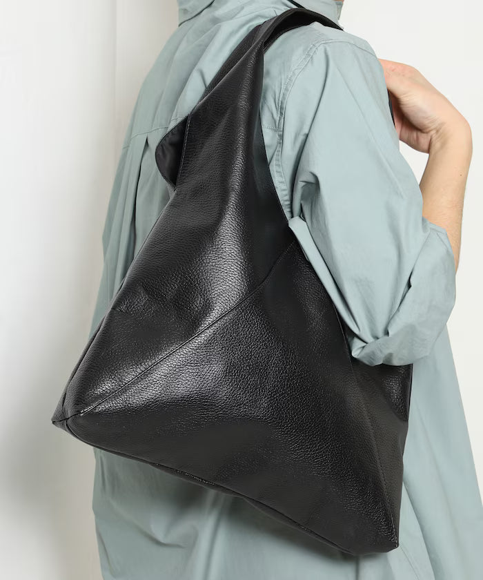 Triangle Leather Marche Bag / Triangle Marche / Leather Tote / Water-Resistant Leather