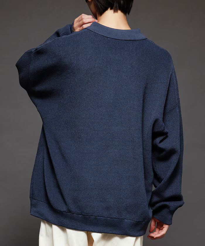 Relaxed Fit Cable Knit Polo Color Knit [Limited Release]