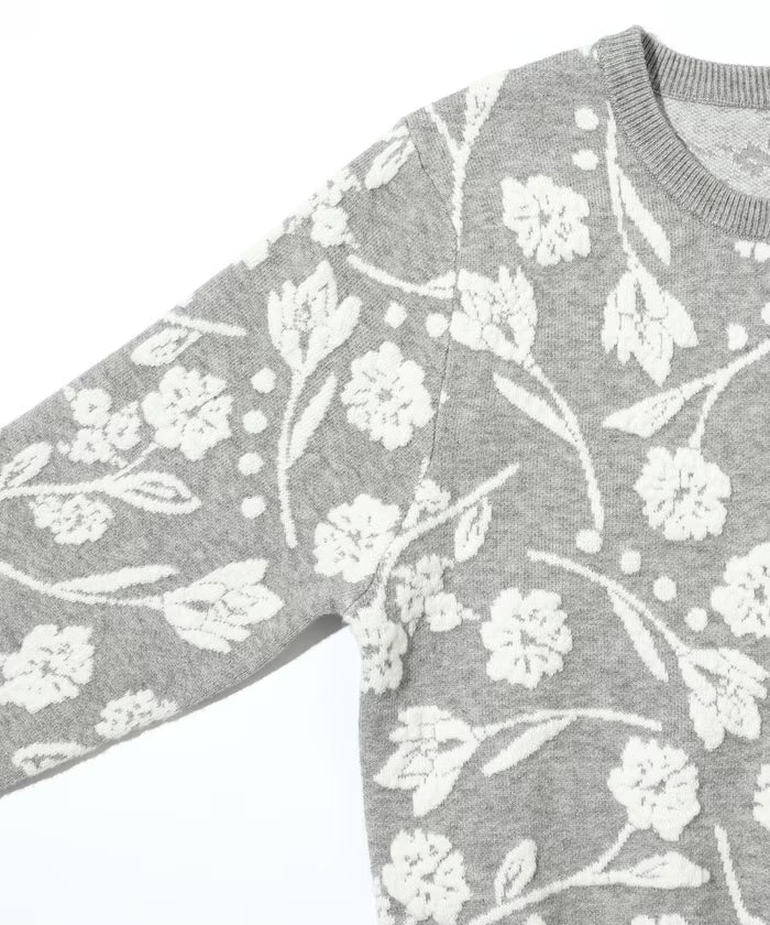 Flower Jacquard Knit Cardigan