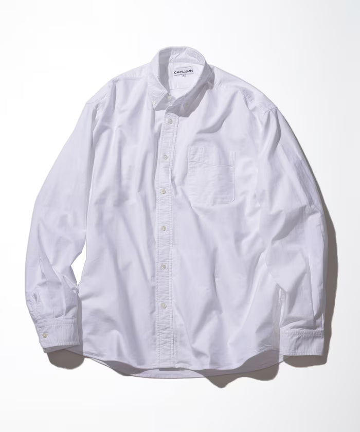 Magazine Pocket Oxford B.D Shirt - White