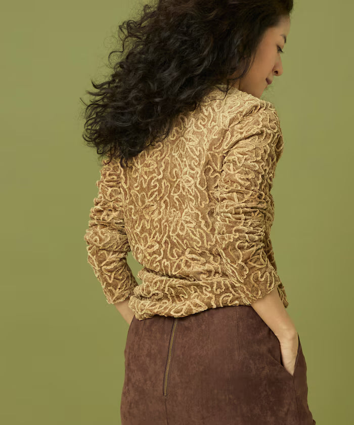 Mesh Velour Top