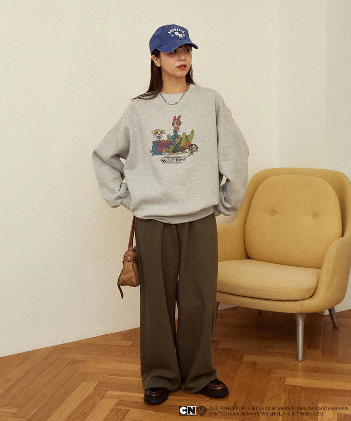 The Powerpuff Girls Front Art Crew Neck Sweatshirt Limited Edition