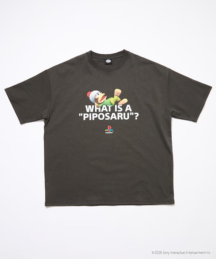Big Silhouette Crew Neck Print T-shirt/PlayStation Sarugatchi/WHAT IS A PIPOSARU 【Limited Edition】
