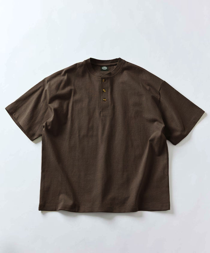 9 oz Heavyweight Big Silhouette Henley Neck T-Shirt/Heavyweight 【Limited Edition】