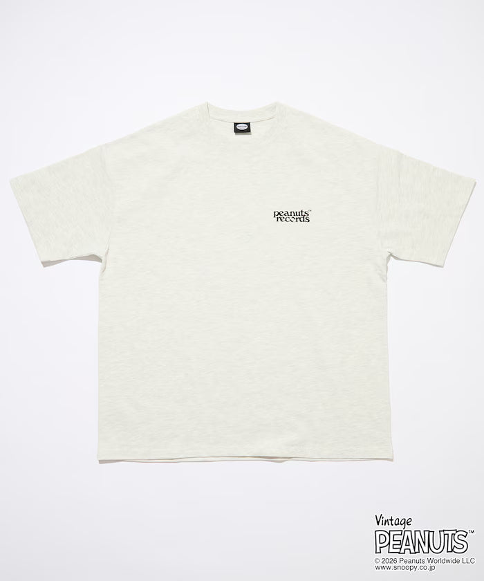 PEANUTS/Peanuts Exclusive Big Silhouette Back Print Crew Neck T-Shirt/Records [Limited Edition]