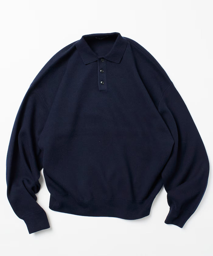 Relax Fit Relax Fit Sweat-like Polo Collar Knit [Limited Edition]