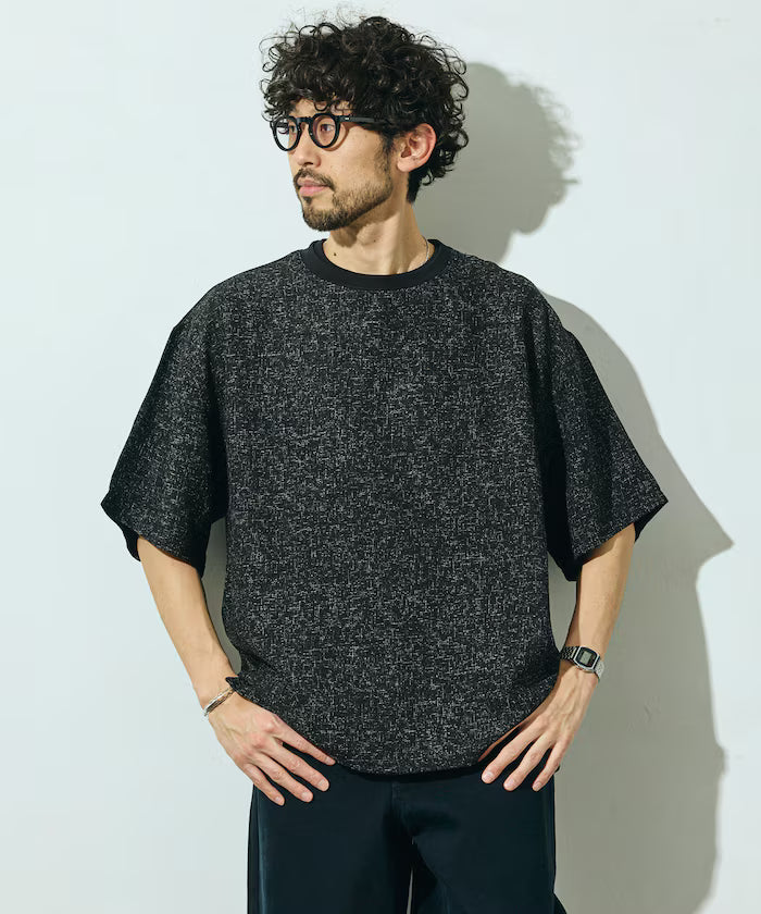 Summer Tweed Short Sleeve Crew Neck / Compatible with Setup