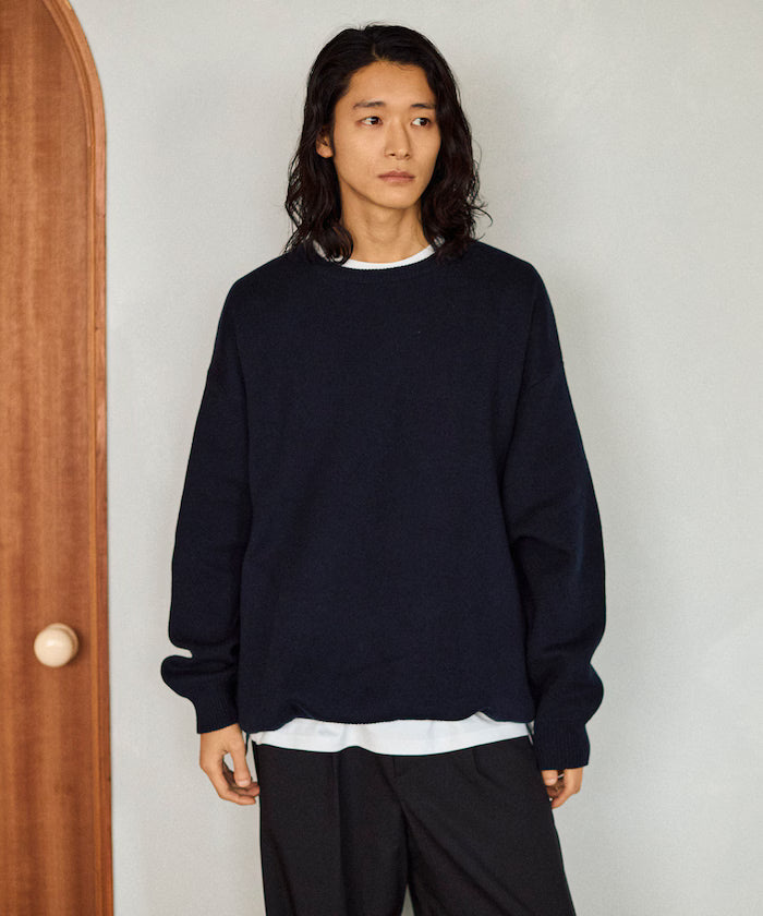 Milan Rib Spindle Crew Knit / Easy Care