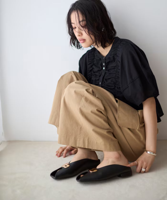 Nuance Plate Open Toe Shoes