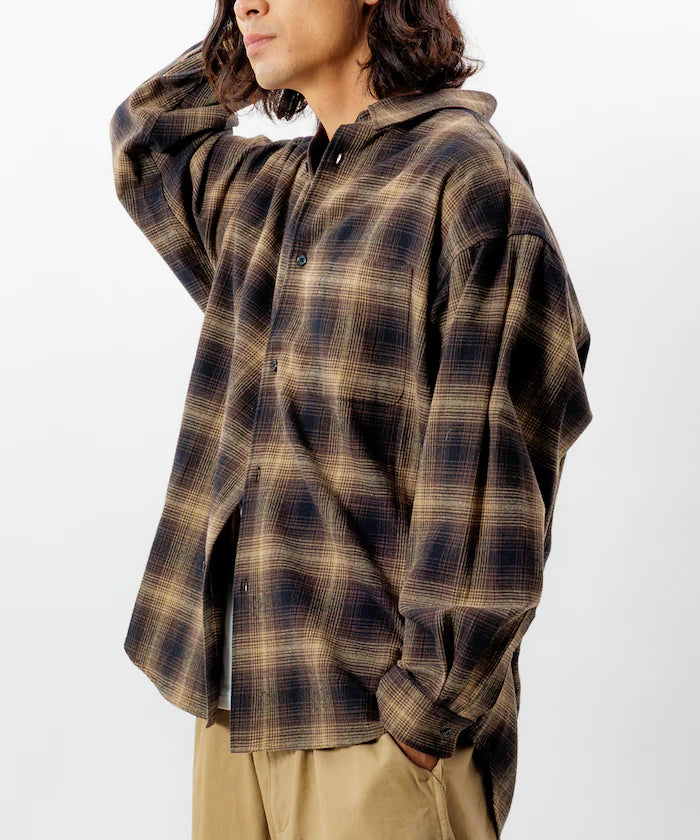 Relax Fit Relax Fit Ombre Check Flannel Shirt [Limited Edition]