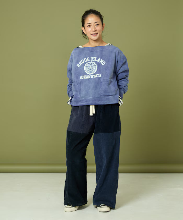 Boat Neck Short Sweatshirt