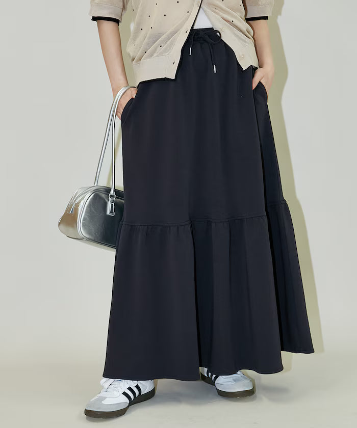 Ponte Tiered Skirt Limited Edition - Charcoal Gray