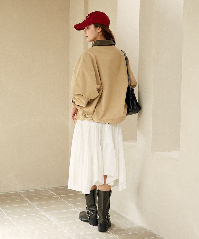 Studded Asymmetrical Tiered Skirt Limited Edition