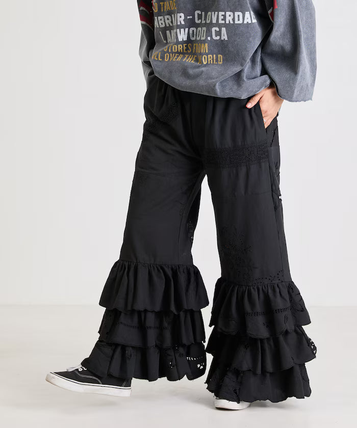 vintage lace tablecloth remake easy pants