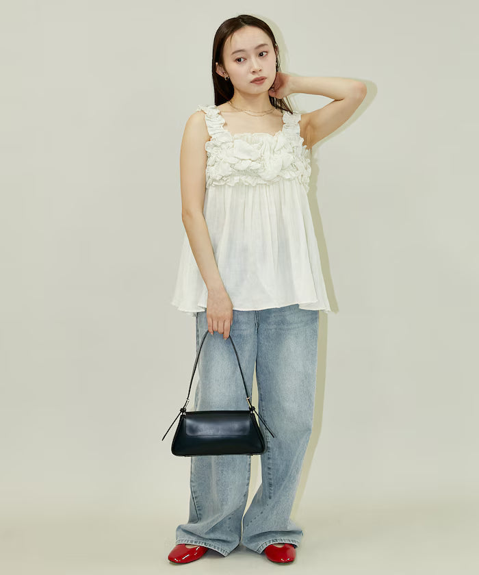 Double Gauze Gathered Camisole Blouse Limited Edition