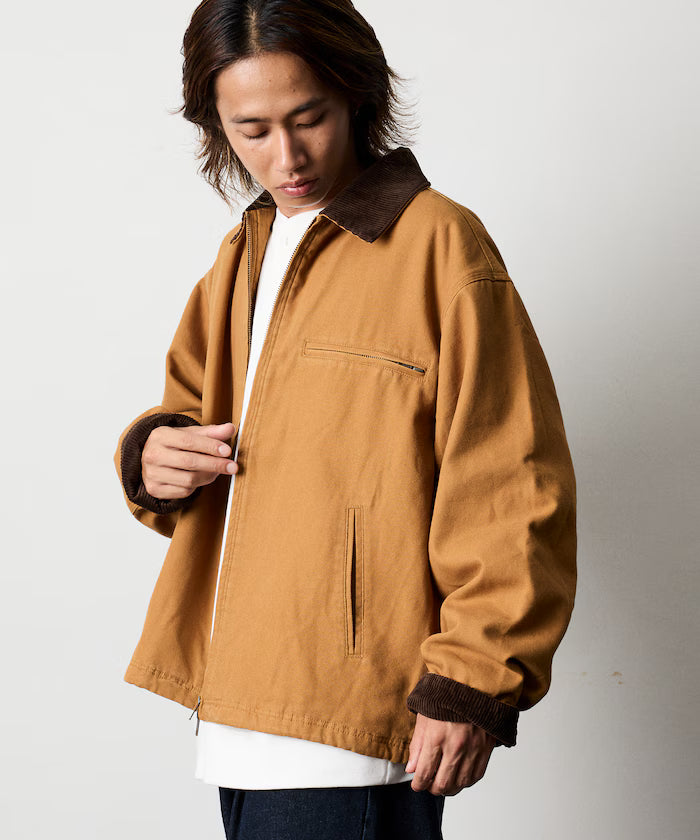 Big Silhouette Corduroy Switch Duck Blouson [Limited Edition]