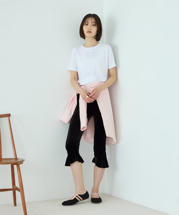 Lace Applique Cotton Modal T-Shirt